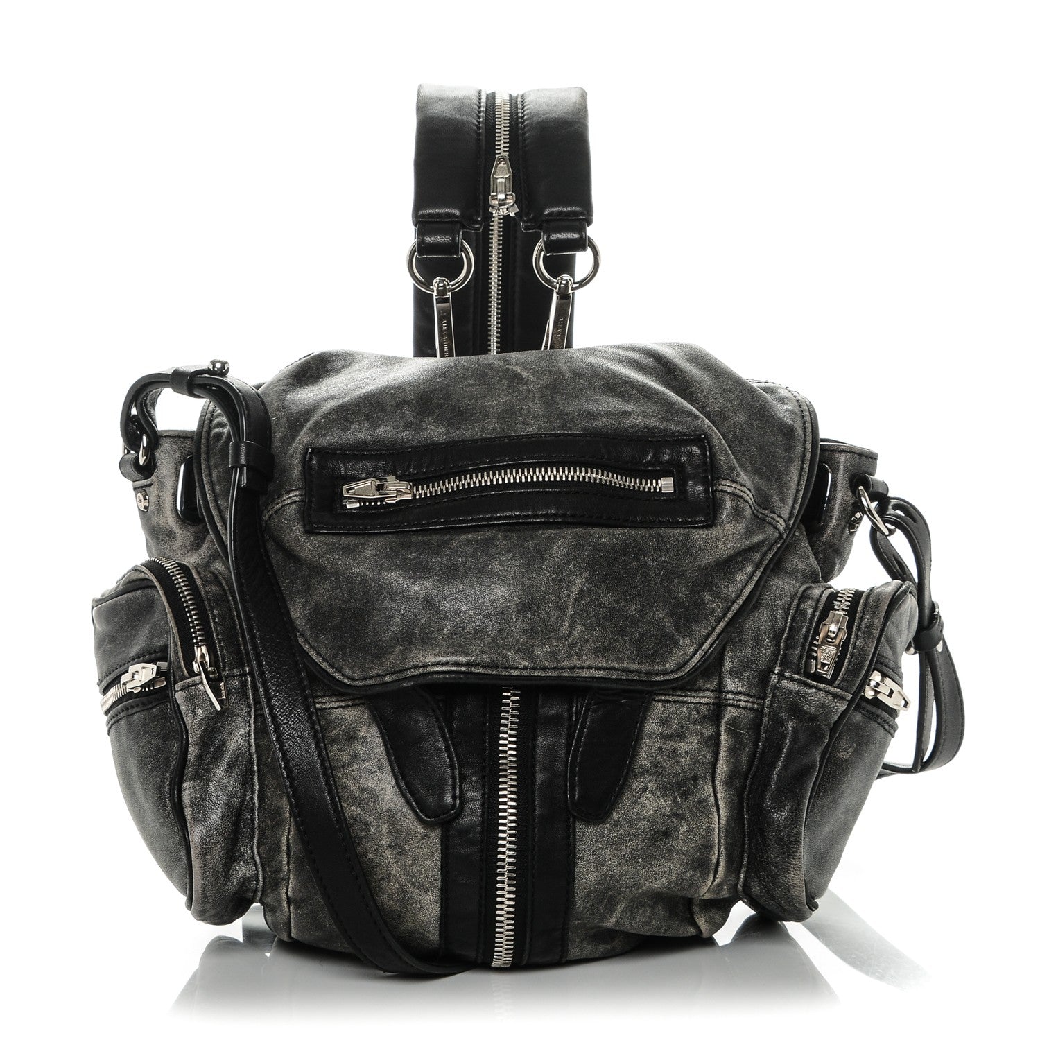 Alexander Wang Calfskin Mini Marti Backpack Washed Grey 188075