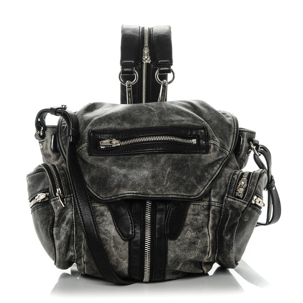 Alexander Wang Calfskin Mini Marti Backpack Washed Grey 188075 – FASHIONPHILE