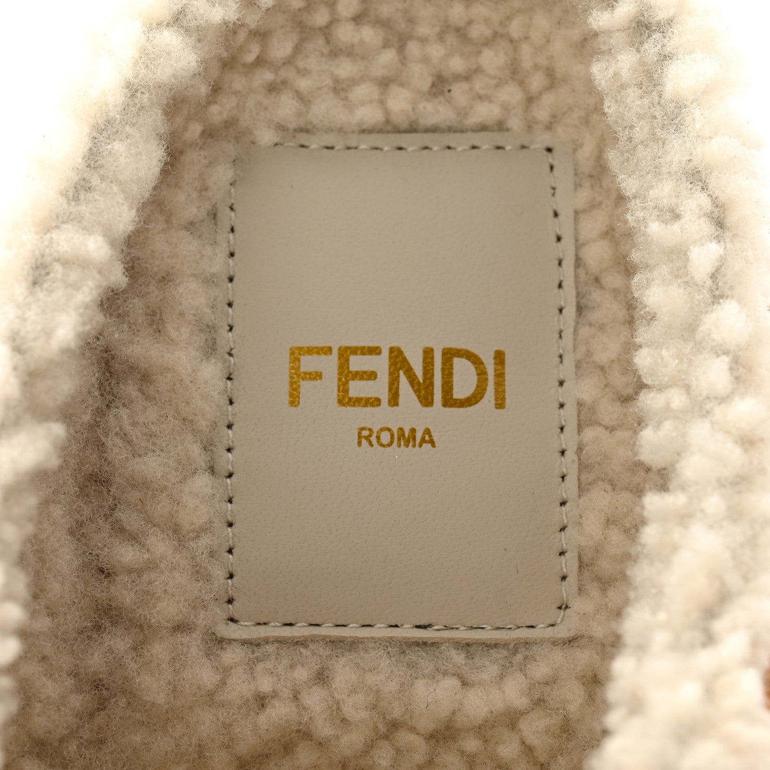 Fendi Suede Shearling Clogs 39.5 Caramel Milk 6 of 9