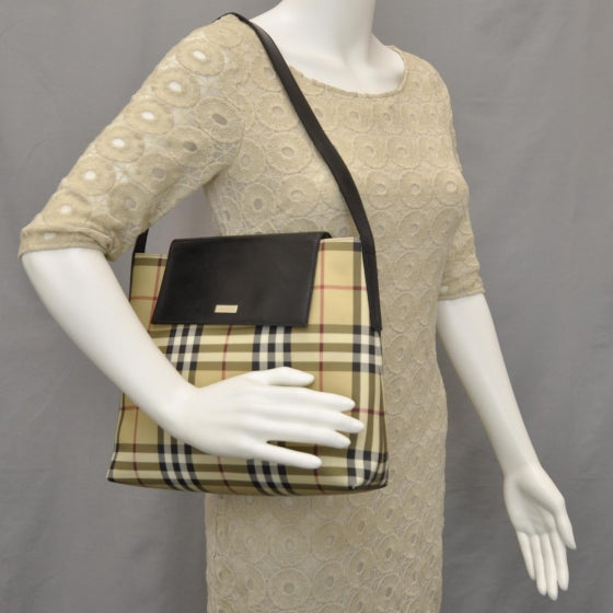 Burberry Prorsum House Check Shoulder Bag Black 2 of 10