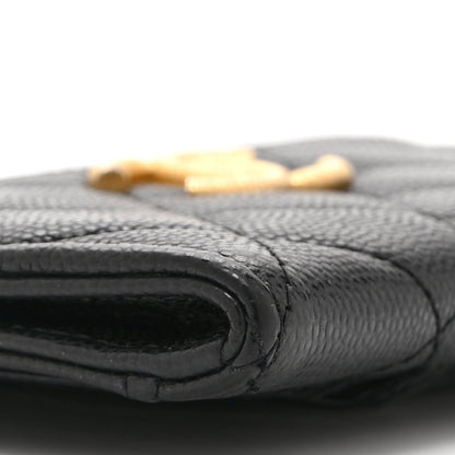 Chanel Caviar Quilted CC Zip Around Card Holder Black 9 of 10