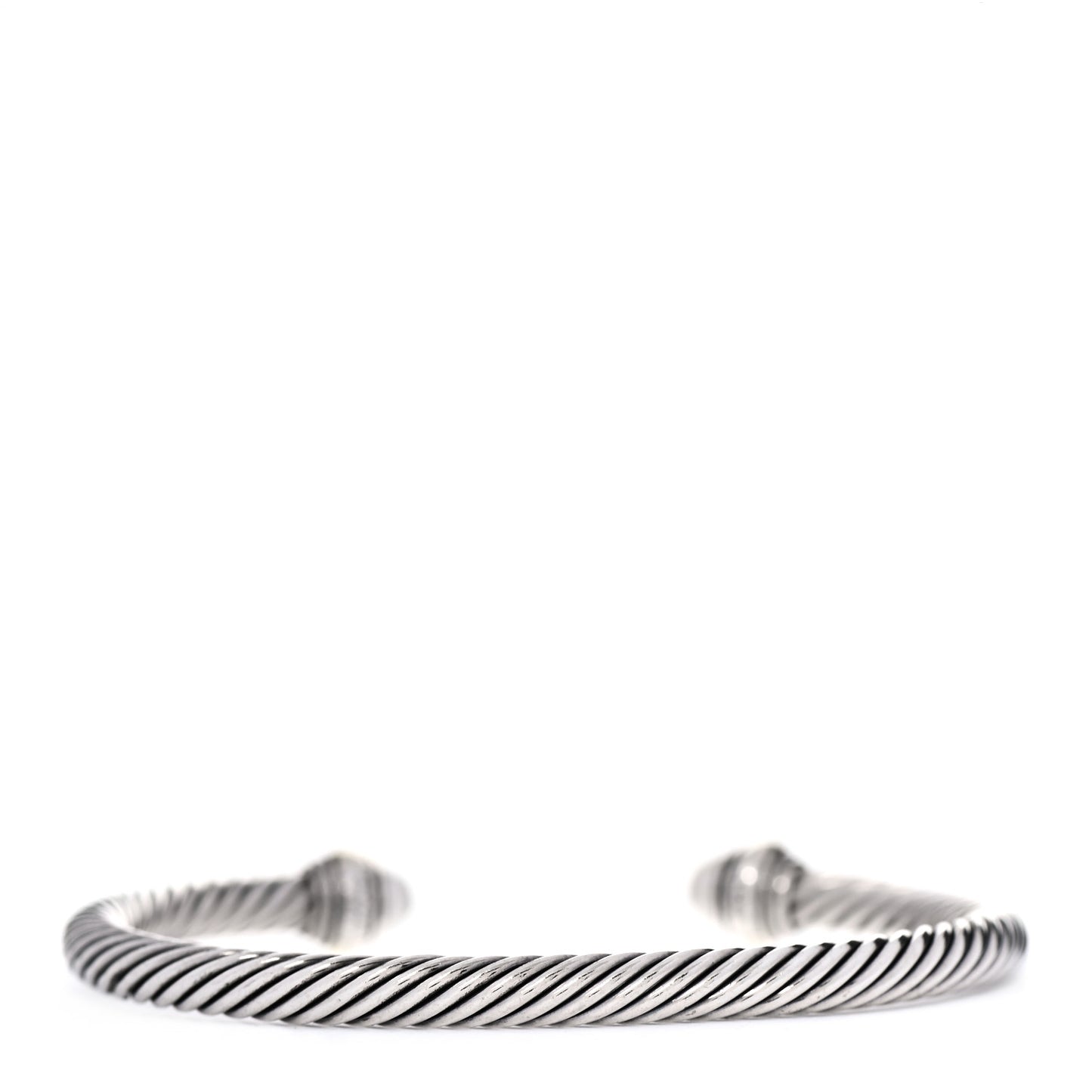 Sterling Silver 14K Yellow Gold Pearl 5mm Cable Classics Bracelet