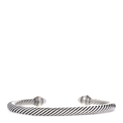 David Yurman Sterling Silver 14K Yellow Gold Pearl 5mm Cable Classics Bracelet 3 of 5