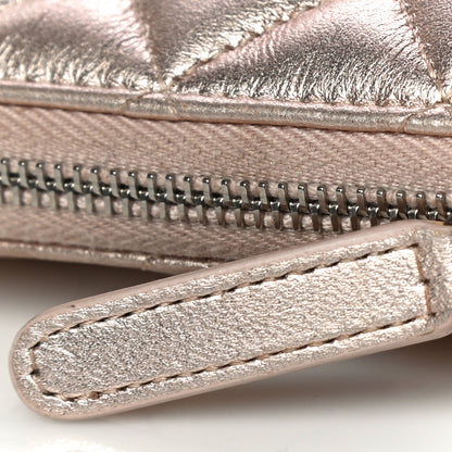 Chanel Metallic Lambskin Quilted Cosmetic Pouch Light Gold 14 of 16