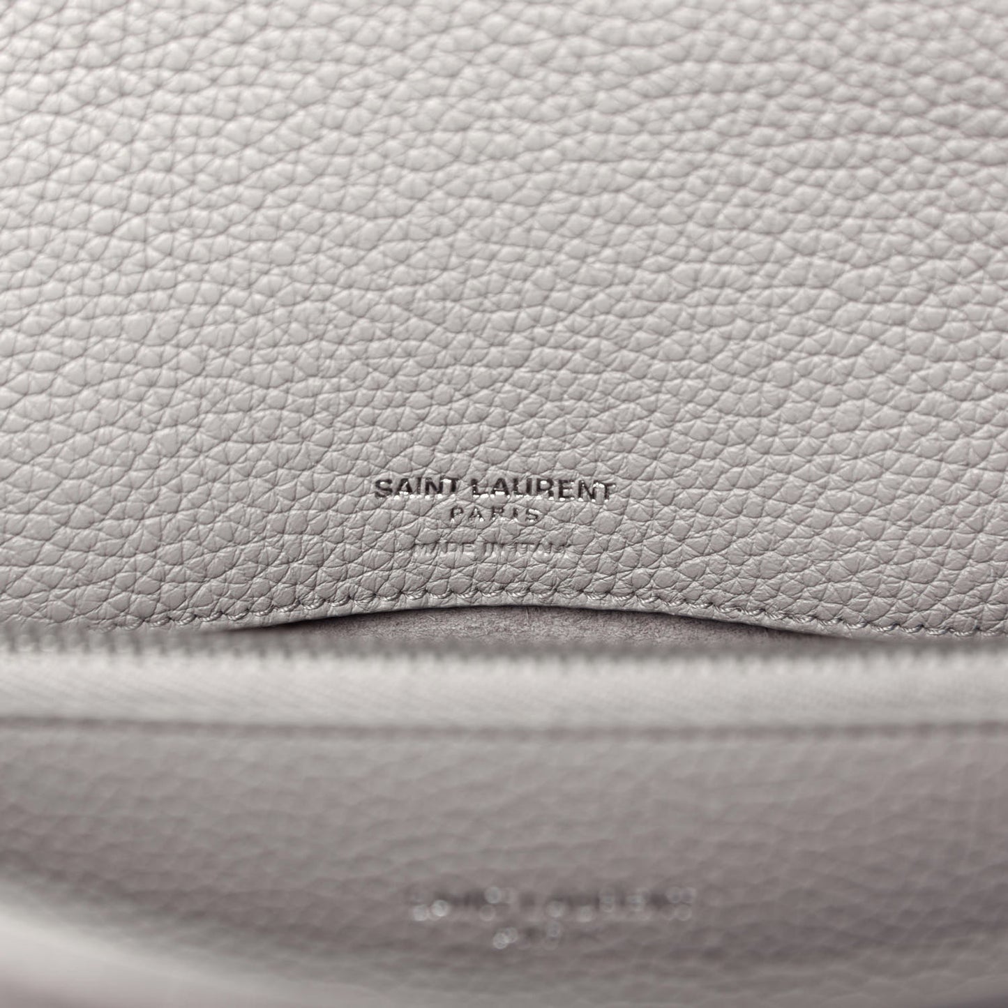 Grained Calfskin Small Supple Sac De Jour Grey