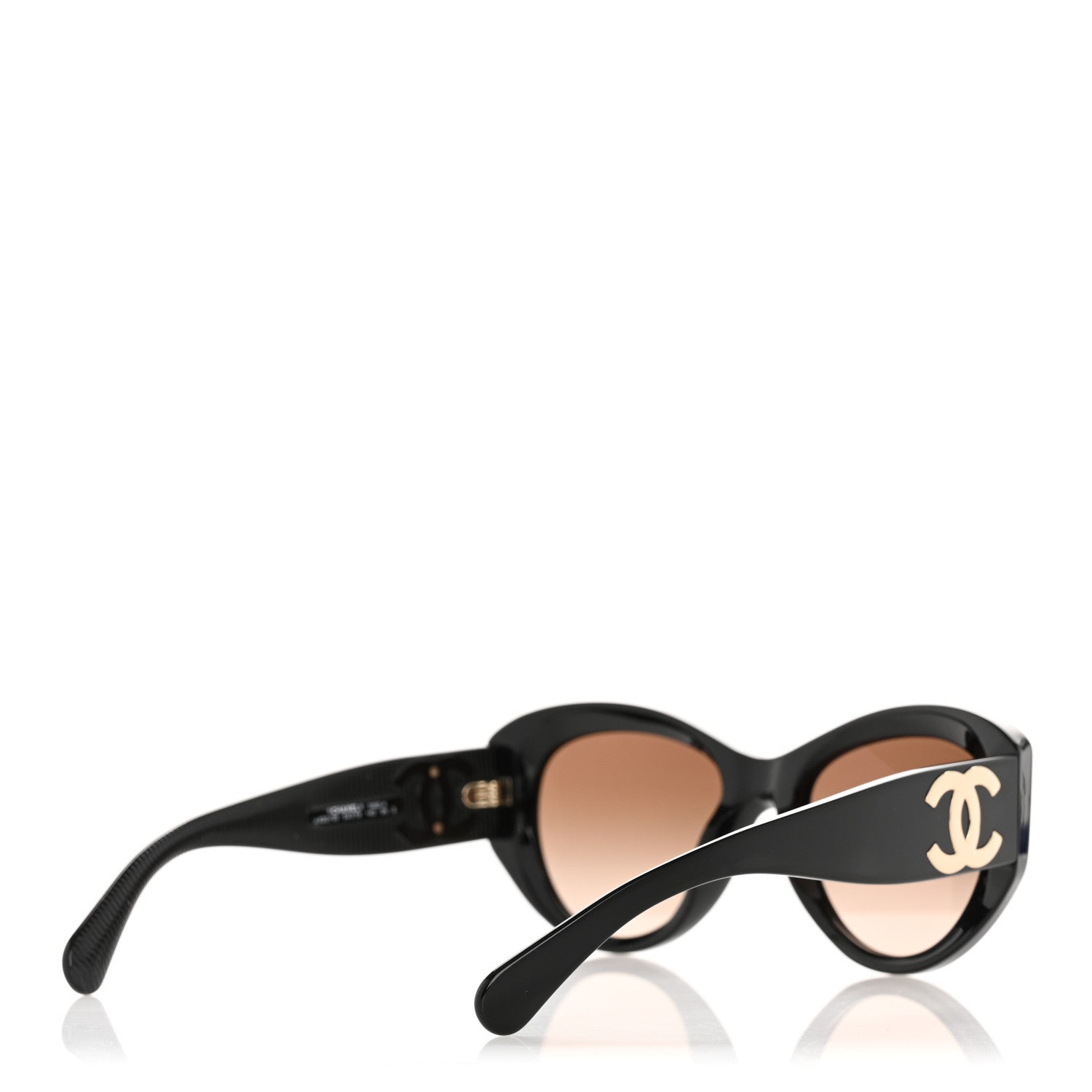 Chanel Acetate Butterfly Large CC Sunglasses 5492-A Black 4 of 10