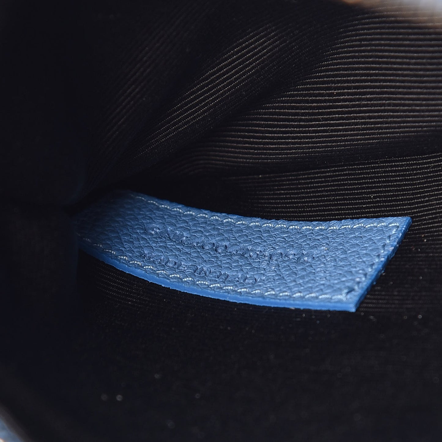 Grained Calfskin Small Rive Gauche Cabas Blue Clair