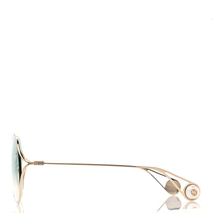 Gucci Round Pearl Tip Sunglasses GG0253SA Gold 3 of 9