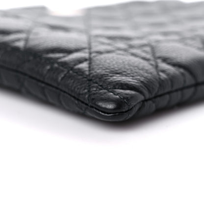 Christian Dior Supple Calfskin Cannage Large Caro Daily Pouch Black 7 of 9