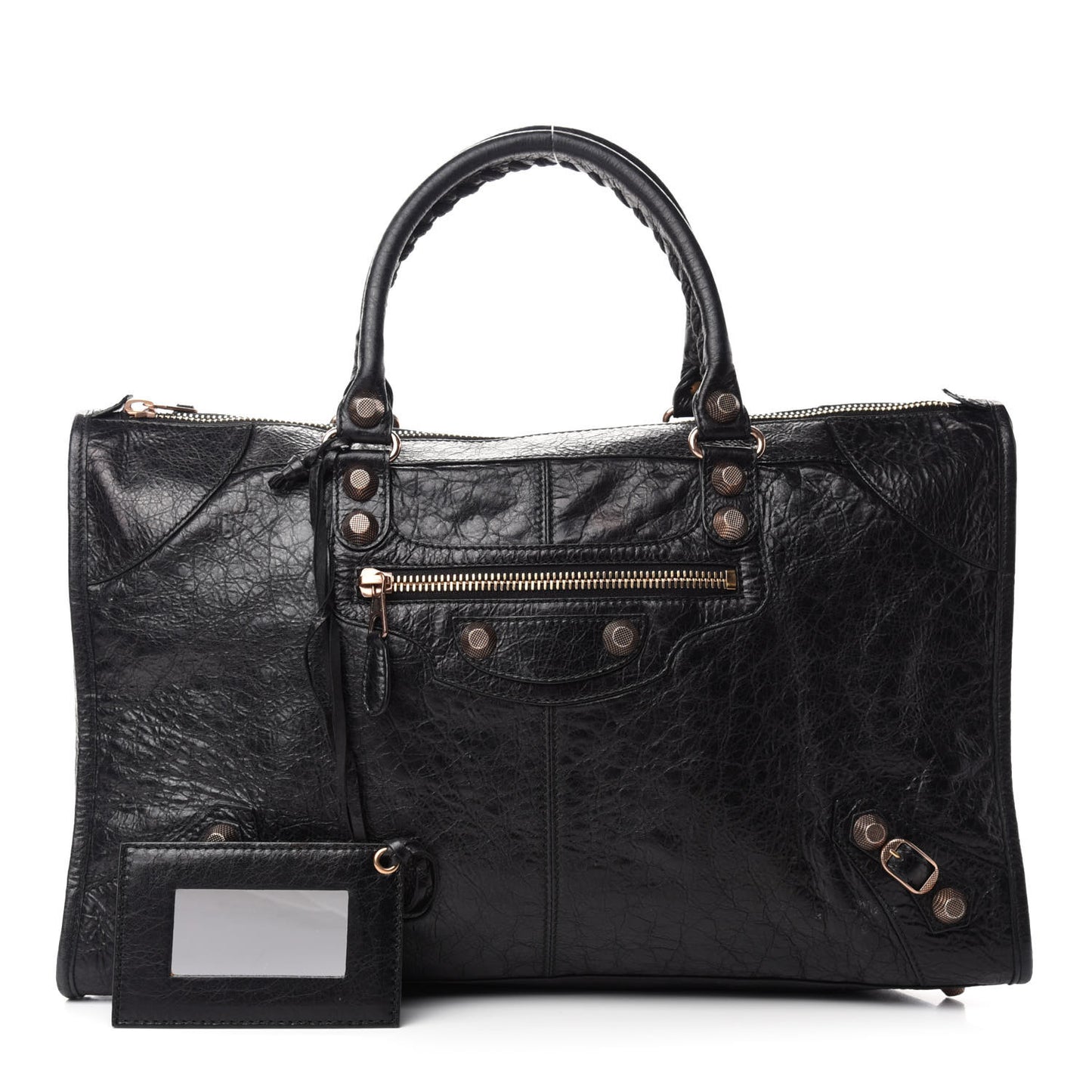 Agneau Giant 12 Rose Gold Hardware Work Black