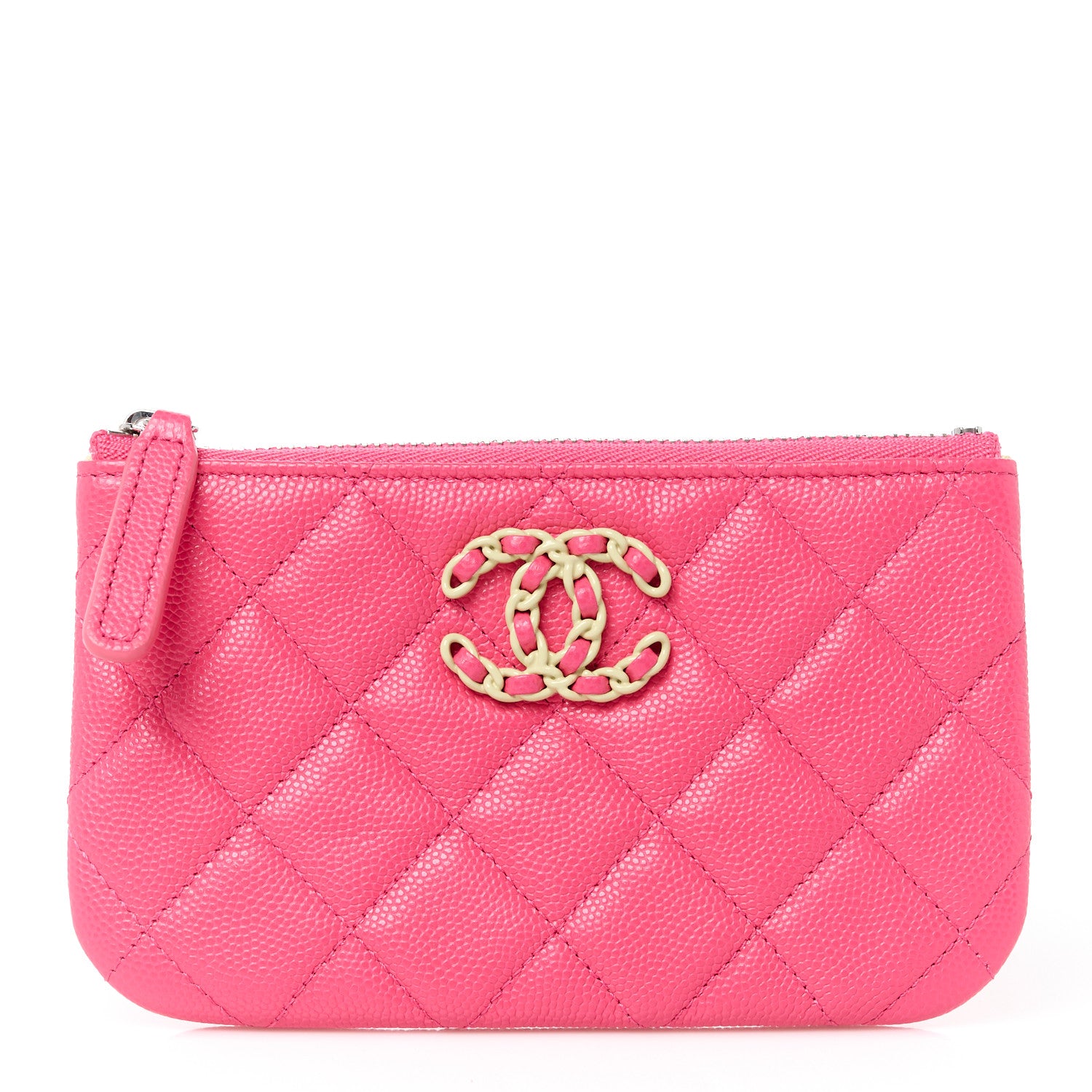Chanel Caviar Quilted Small Chanel 19 Mini Pouch Dark Pink 1 of 11