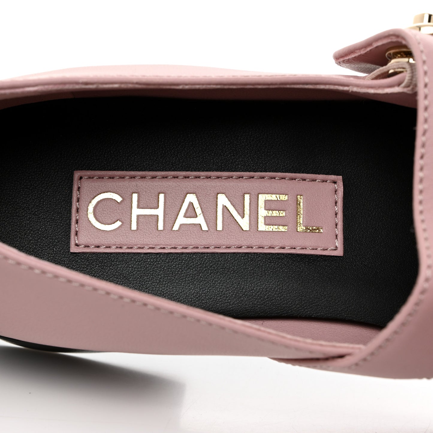 Calfskin Patent Mary Janes Flats 36 Pink Black