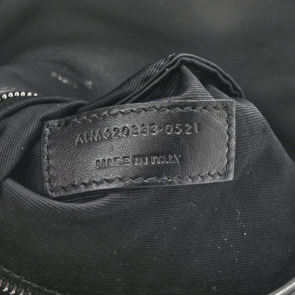Saint Laurent Lambskin Quilted Toy Loulou Puffer Monogram Chain Satchel Storm 8 of 9