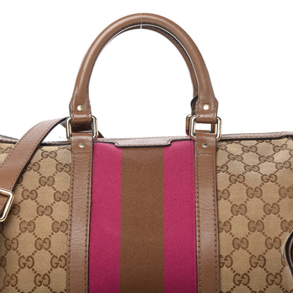 Gucci Monogram Vintage Web Medium Boston Maple Brown 10 of 19