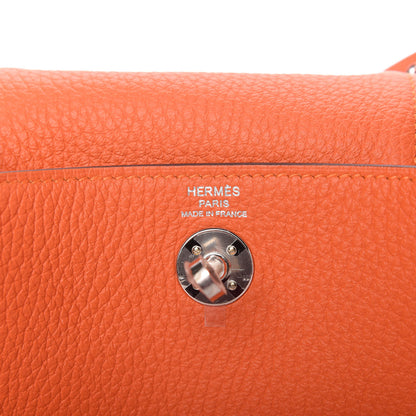 Hermes Taurillon Clemence Mini Lindy 20 Feu 8 of 9