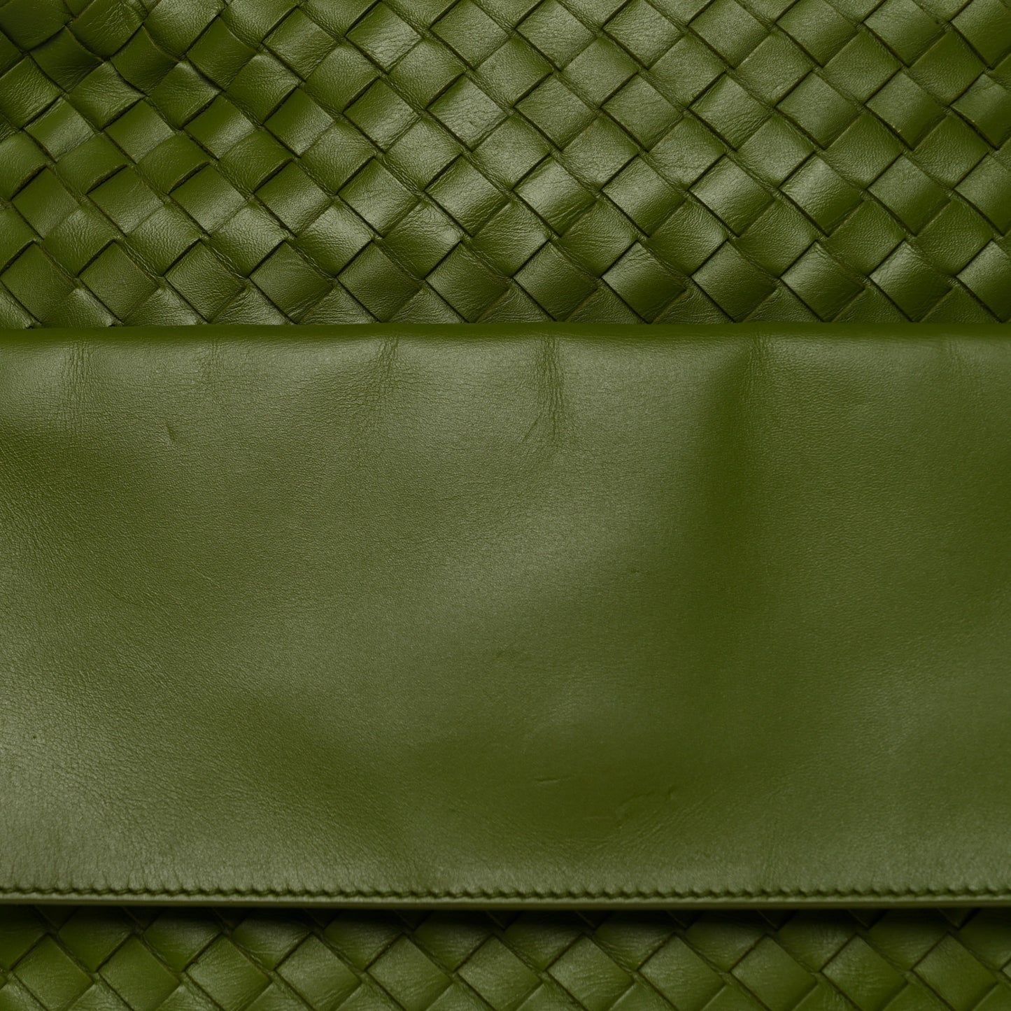 Nappa Intrecciato Crossbody Messenger Green