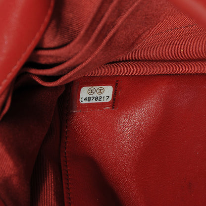 Chanel Lambskin Quilted Wallet On Chain WOC Red 7 of 8