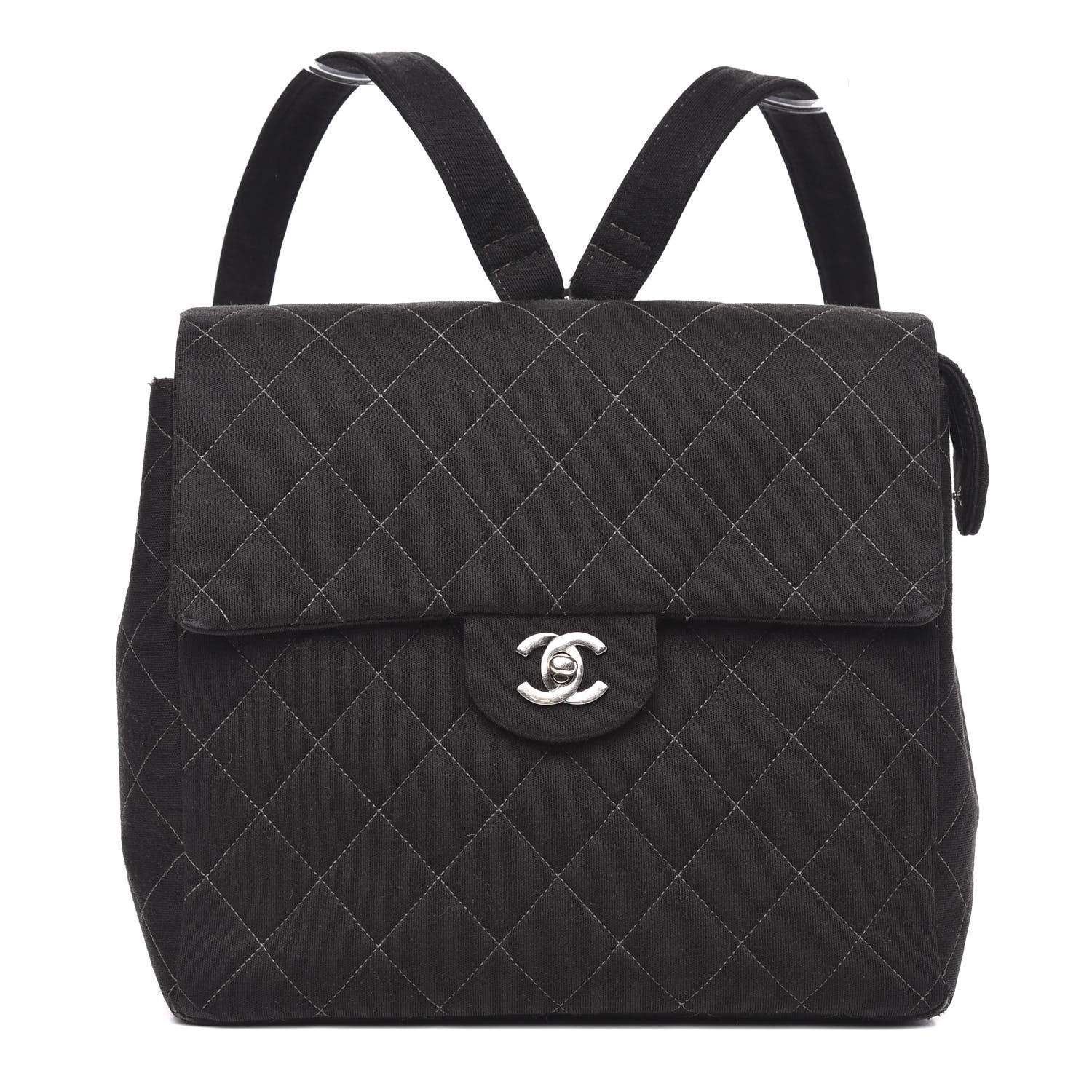 Chanel Jersey Quilted Backpack Black 1 of 14