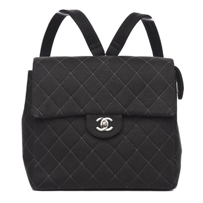 Chanel Jersey Quilted Backpack Black 1 of 14