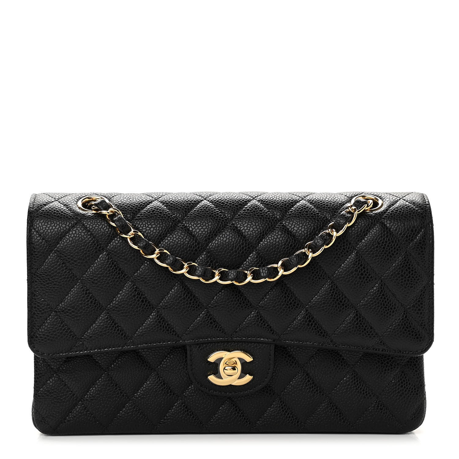 Chanel Caviar Quilted Medium Double Flap Black 1 of 10