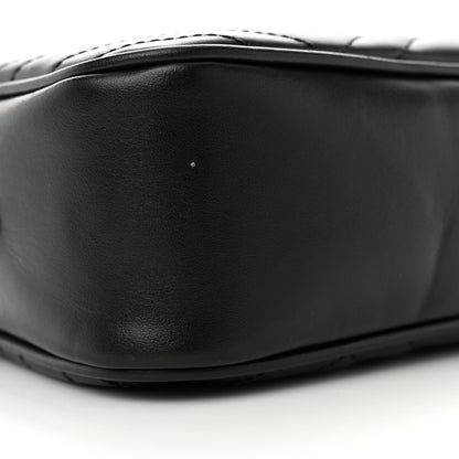 Gucci Calfskin Matelasse Monochrome Small GG Marmont Chain Shoulder Bag Black 11 of 13