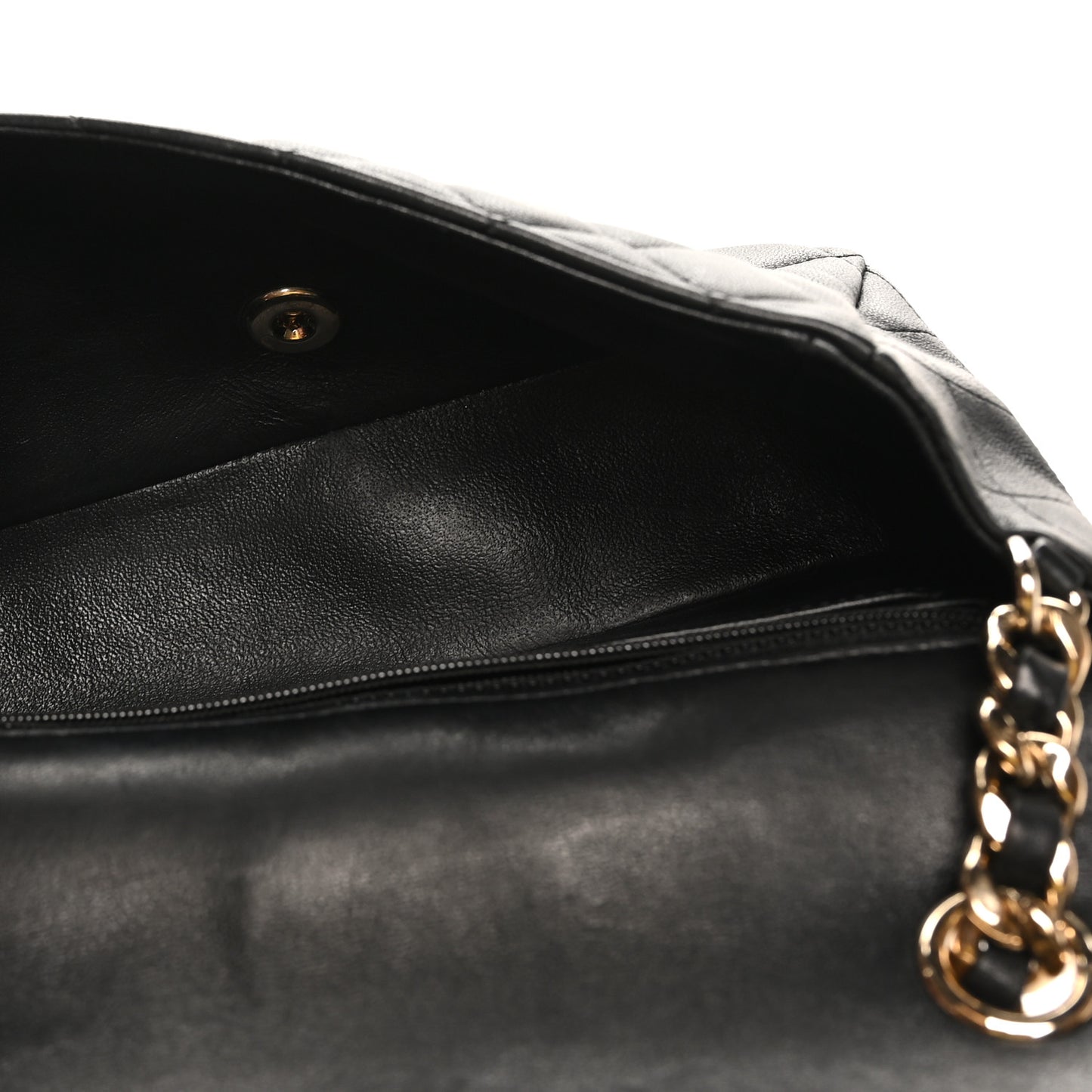 Lambskin Quilted Mini Coco Charms Rectangular Flap Black