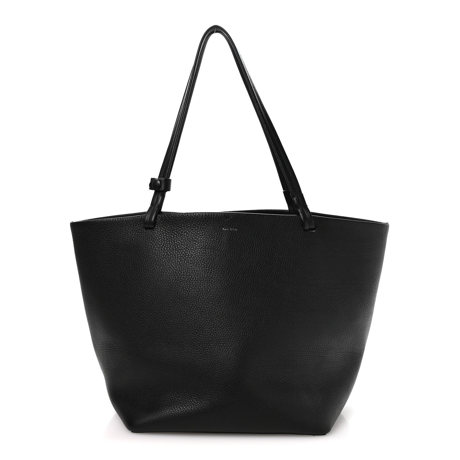 The Row Grained Calfskin Park Tote Three Black 1 of 10