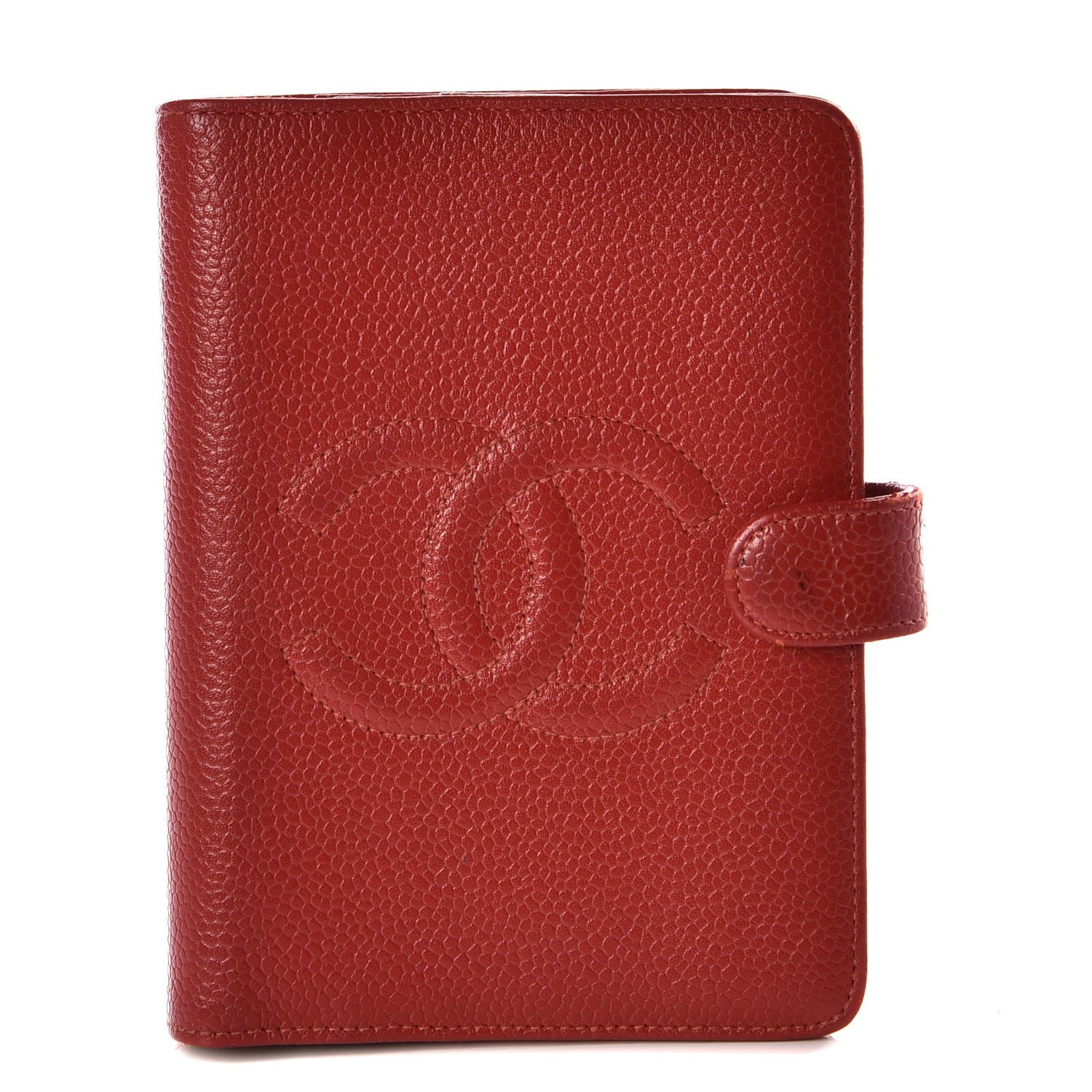 Chanel Caviar CC Mini Ring Agenda Planner Red 1 of 14
