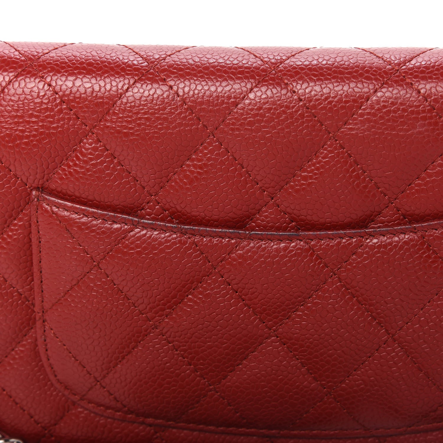 Chanel Caviar Quilted Wallet On Chain WOC Red 12 of 12