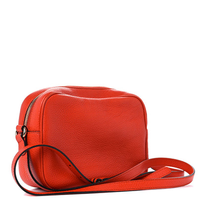 Gucci Pebbled Calfskin Small Soho Disco Bag Sun Orange 3 of 14