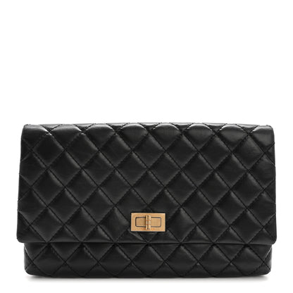 Chanel Aged Calfskin Quilted Reissue 2.55 Clutch Black 1 of 9