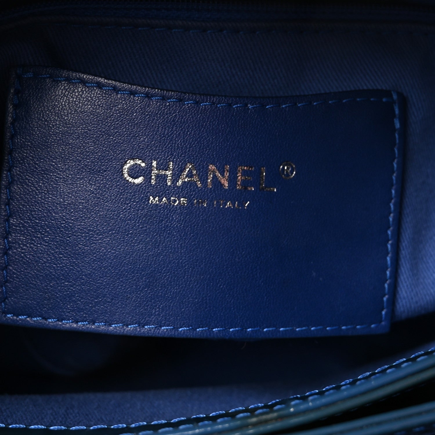 Chanel Patent Quilted Large Just Mademoiselle Bowling Bag Dark Blue 6 of 10