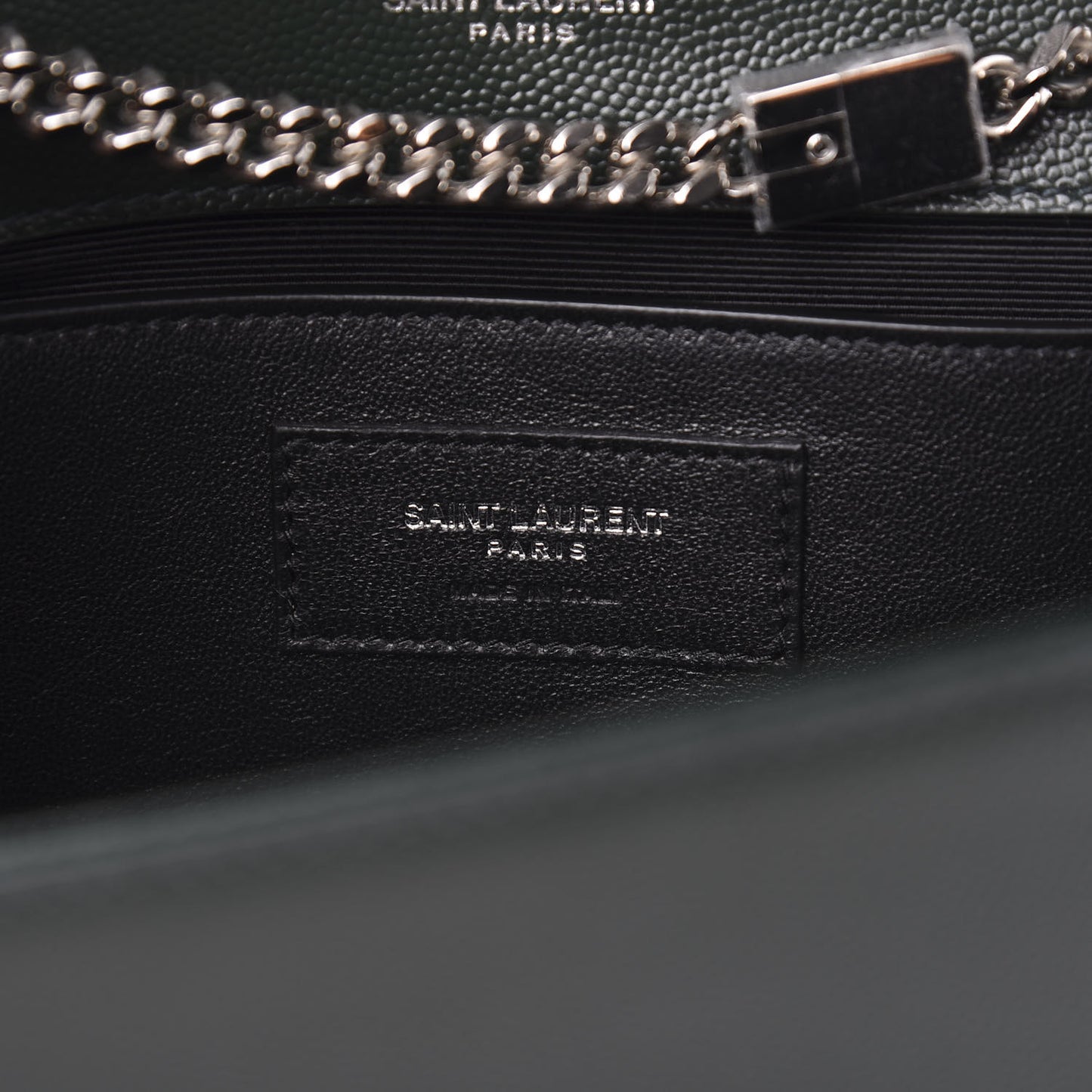 Grain De Poudre Medium Monogram Kate Satchel Vert Fonce