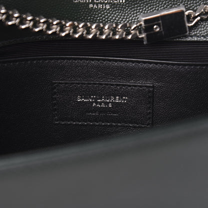 Saint Laurent Grain De Poudre Medium Monogram Kate Satchel Vert Fonce 6 of 10