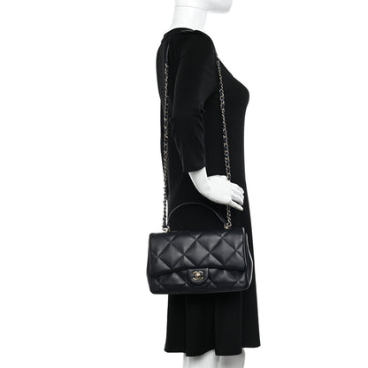 Chanel Lambskin Quilted Easy Carry Flap Navy 2 of 11