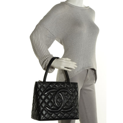 Chanel Caviar Quilted Medallion Tote Black 2 of 7