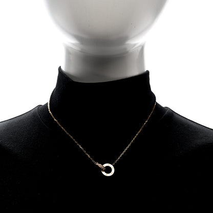 Cartier 18K Pink Gold Diamond Interlocking LOVE Paved Necklace 2 of 4
