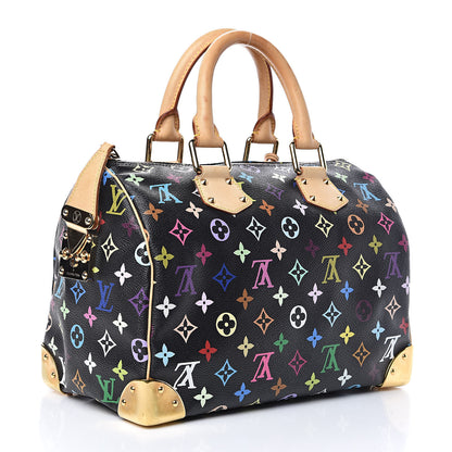 Louis Vuitton Monogram Multicolor Speedy 30 Black 3 of 12