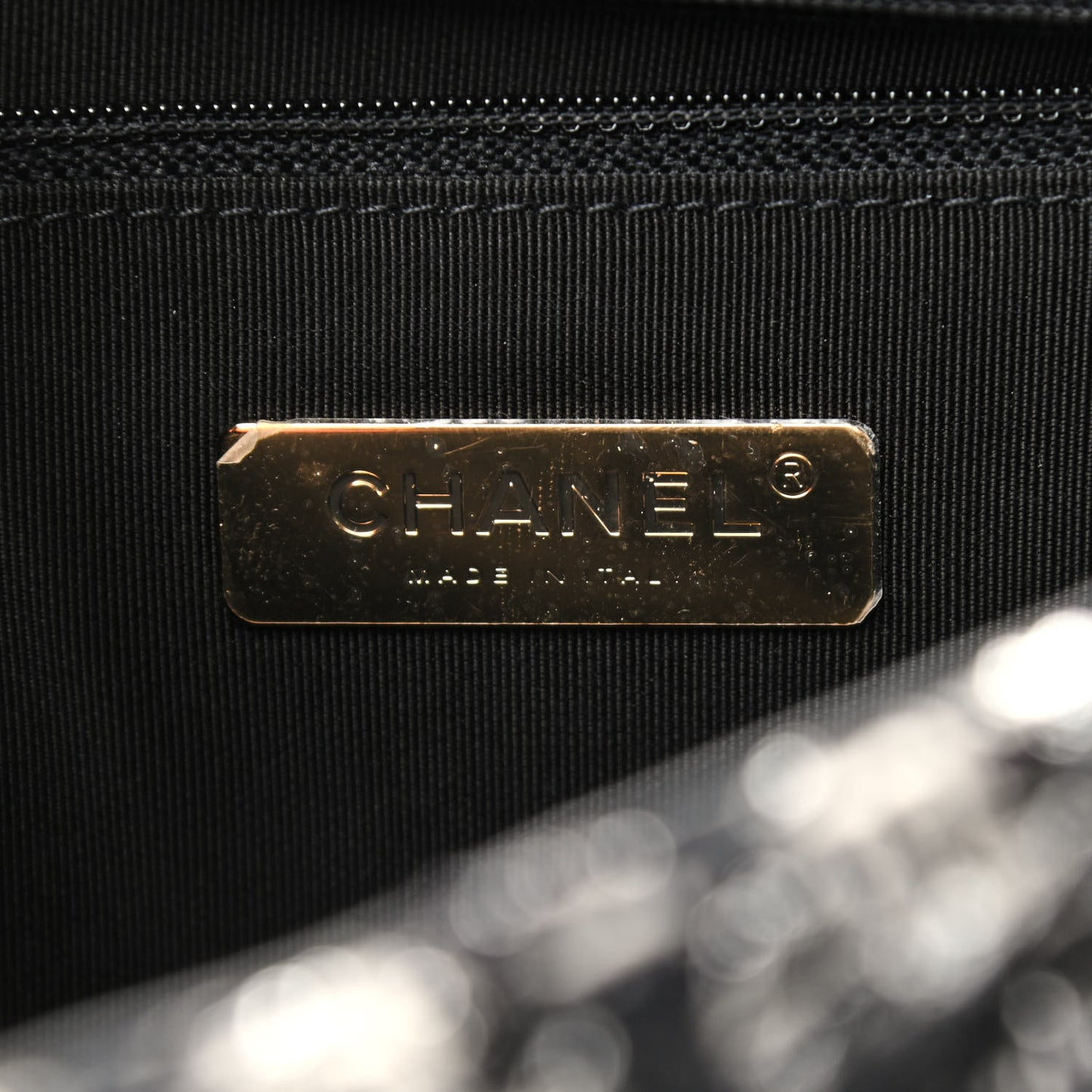 Tweed Quilted Large Chanel 19 Flap Black Silver Ecru