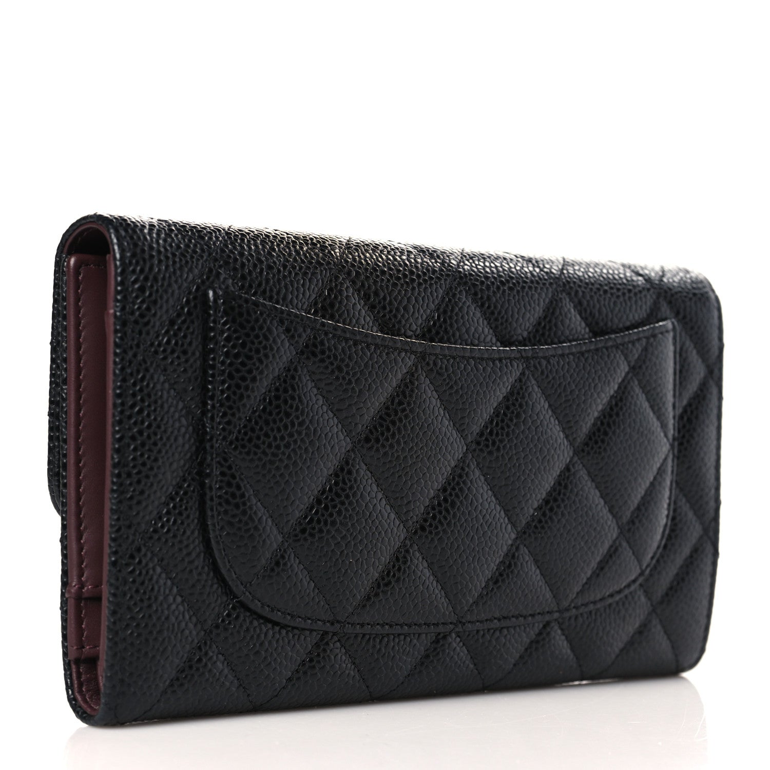 Chanel Caviar Quilted Large Flap Wallet Black 3 of 8
