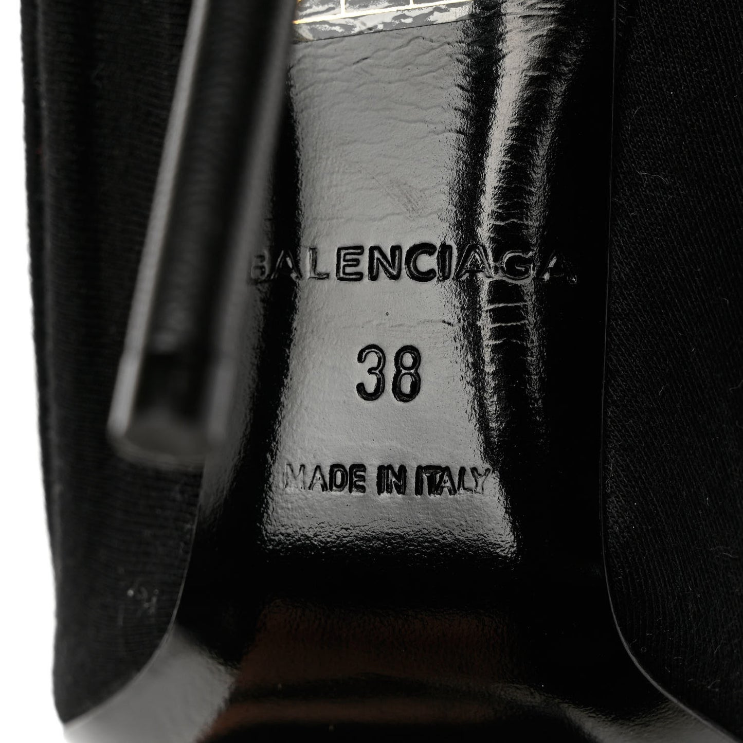 Jersey Crepe Political Campaign Logo Knife 115 Pointed Pumps 38 Black White Rouge