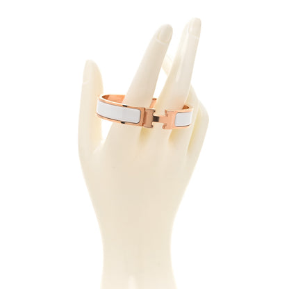 Hermes Enamel Narrow Clic Clac H Bracelet PM White 2 of 6