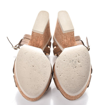 Jimmy Choo Soil Vachetta Nemesis Cork Sandals 38 Brown 7 of 13