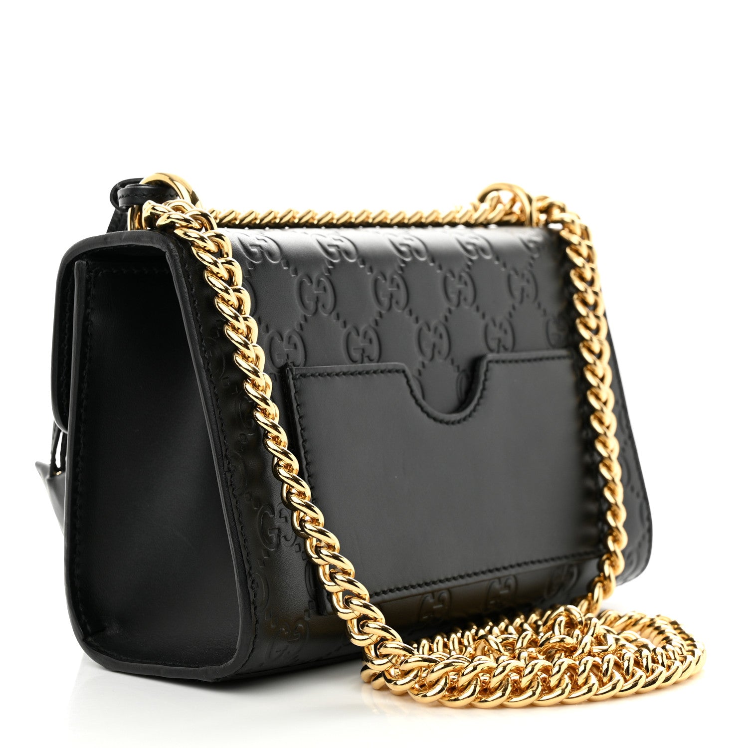 Gucci Guccissima Small Padlock Shoulder Bag Black 2 of 13