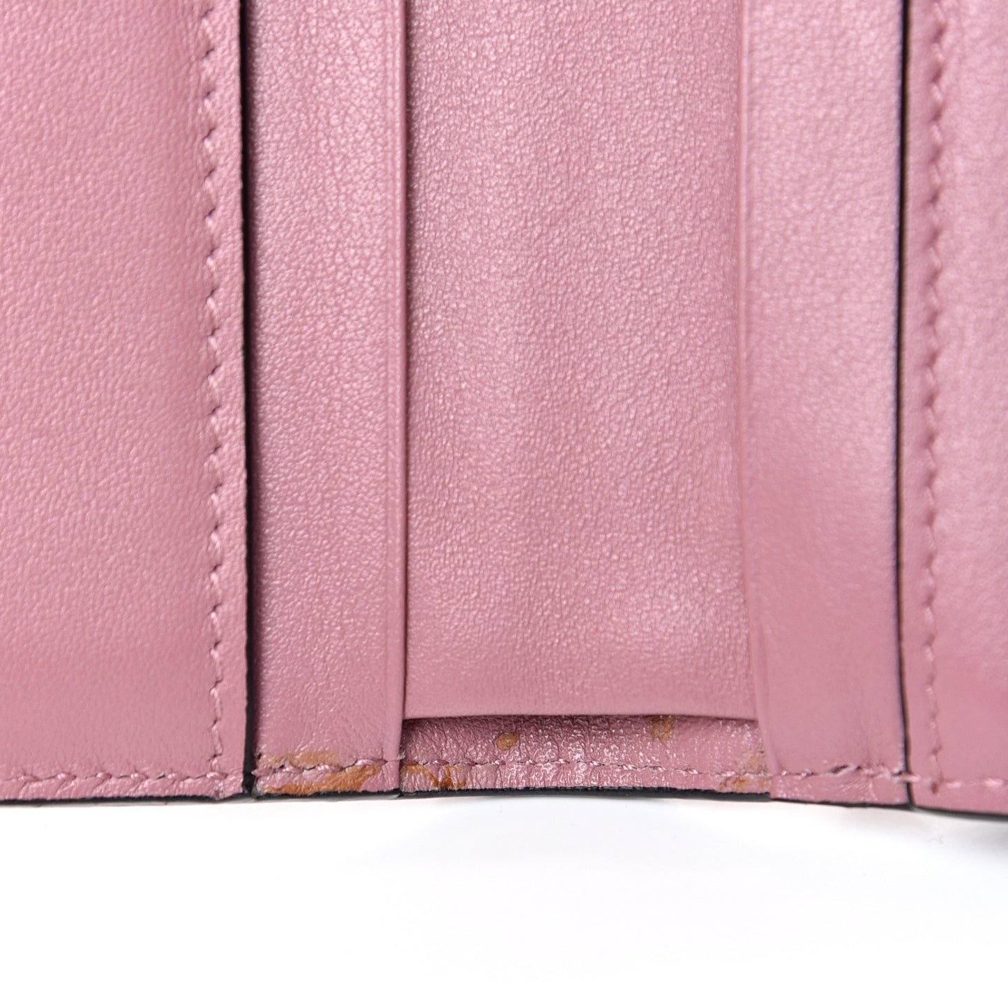 Calfskin Bi-Fold Rockstud Wallet Antique Rose