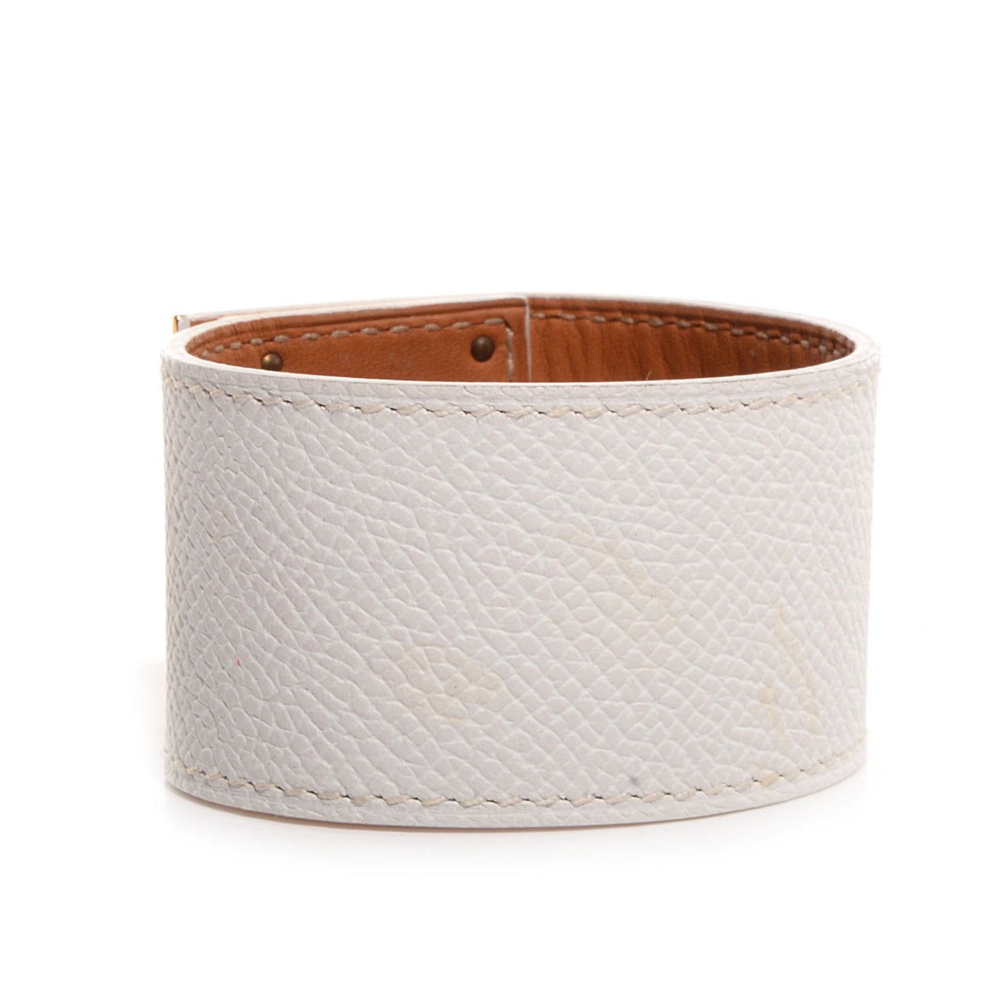 Epsom Kelly Dog Bracelet White