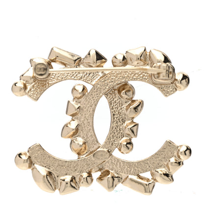 Chanel Crystal Baguette CC Brooch Gold 3 of 5