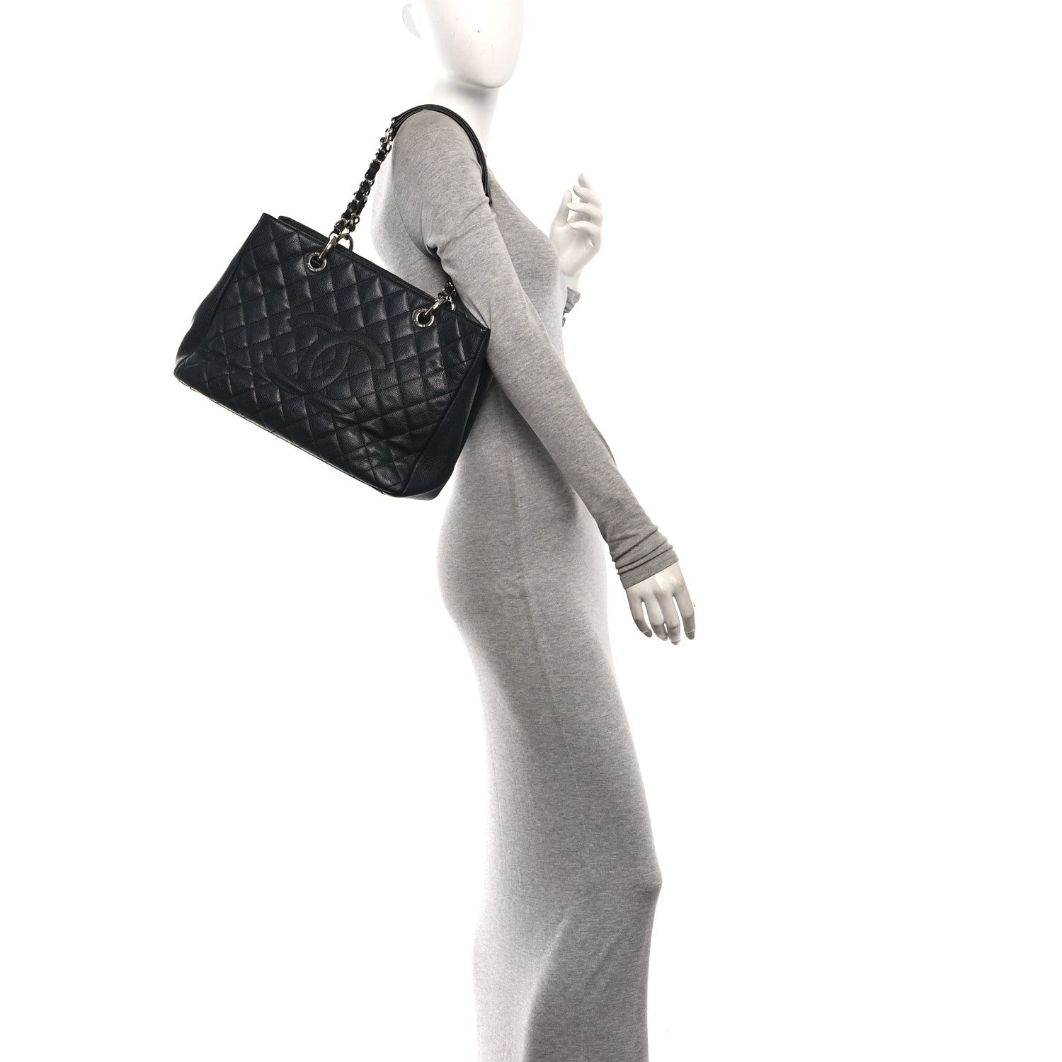 Chanel Caviar Quilted Grand Shopping Tote GST Black 2 of 10
