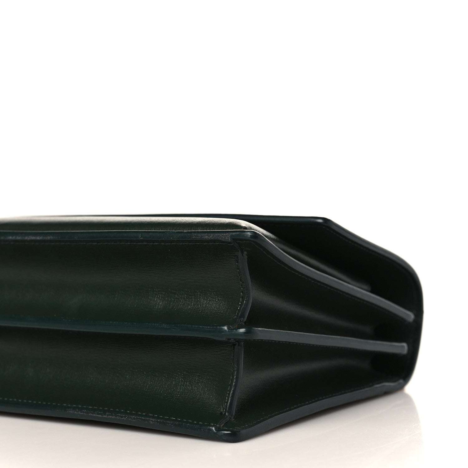 Saint Laurent Calfskin Medium Monogram Sunset Dark Green 9 of 9