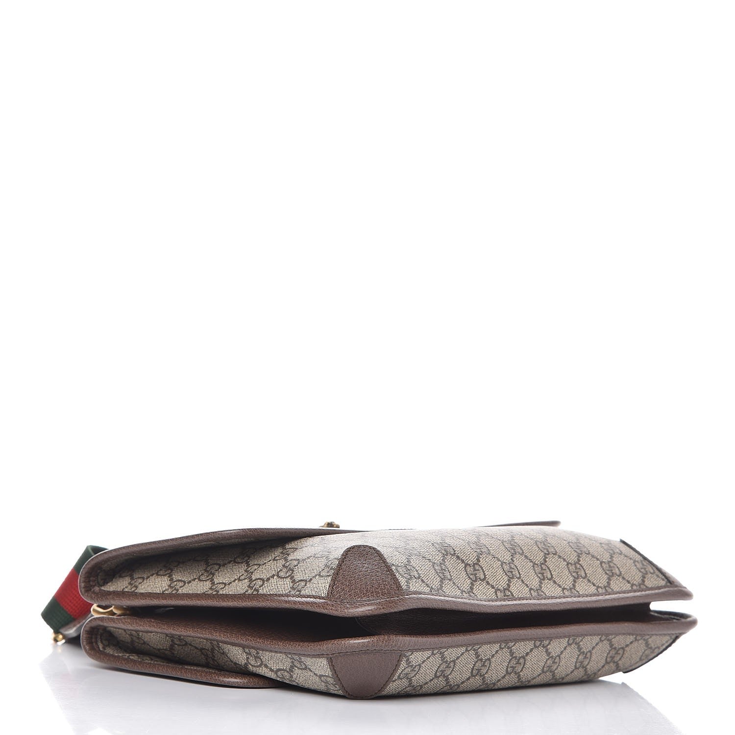 Gucci GG Supreme Monogram Web Neo Vintage Double Flap Messenger Bag Beige New Acero 4 of 9